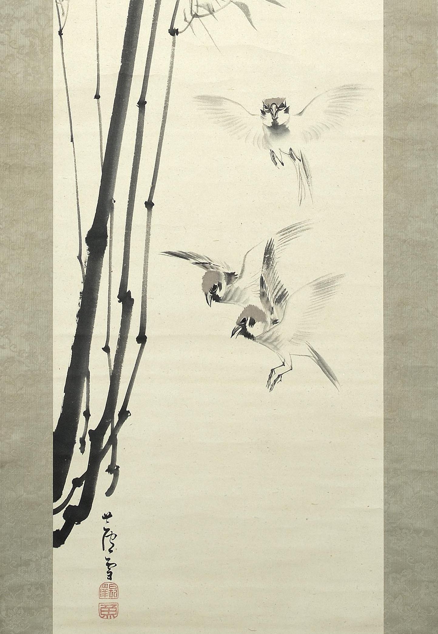 竹に雀図 | 古美術 景和
